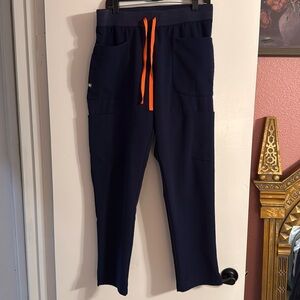 FIGS Nepal Skinny Scrub Pants - navy